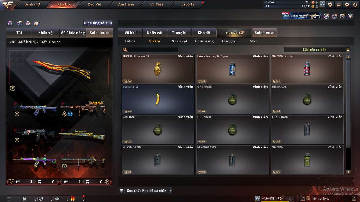 shop acc cf uy tin gia re